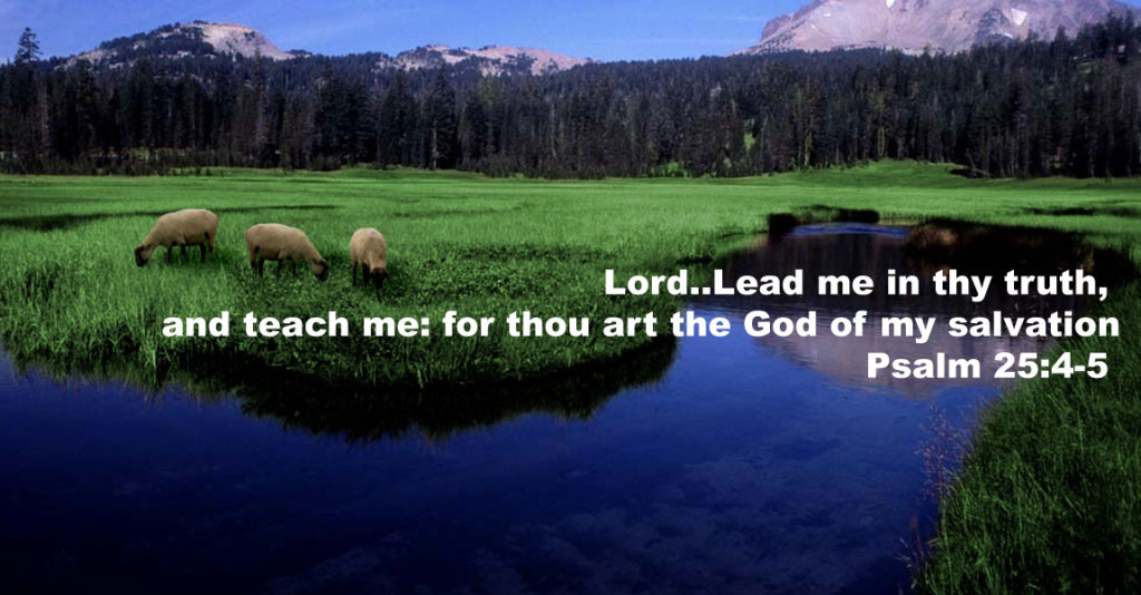 Lord..Lead me in thy truth, and teach me: for thou art the God of my salvation Psalm 25:4-5